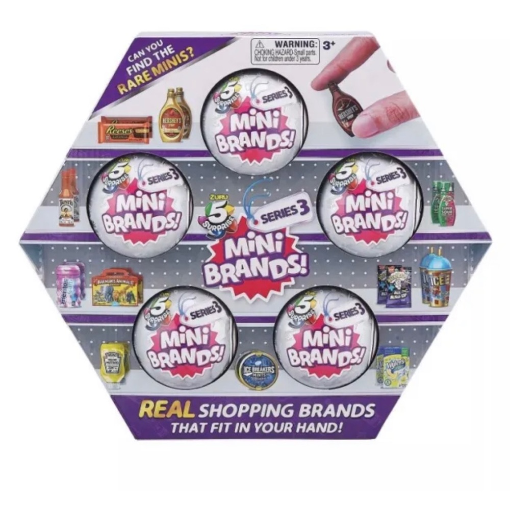 Zuru 5 Surprise-Mini Brands-Series 3, Silver Balls 5 pack